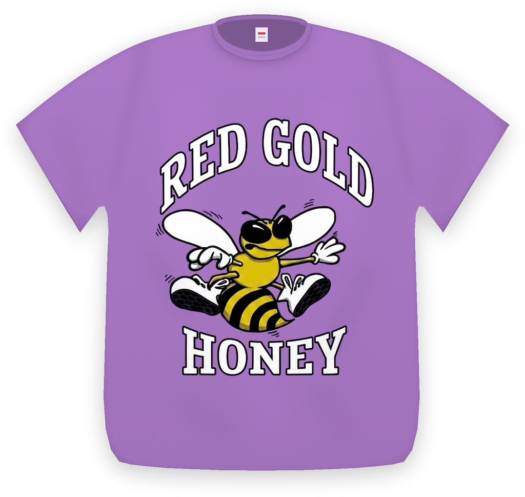 Red Gold Honey bee tee